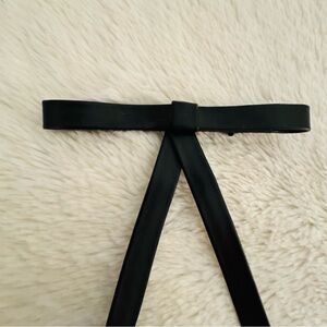 Bow Hair Clip NWT, alligator clip,black, vegan leather